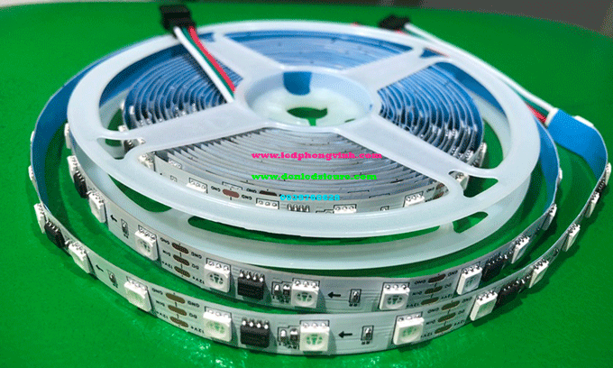 LED DÂY FULL MÀU IC 16703 -3 DÂY MẠCH TRẮNG (KHÔNG KEO)
